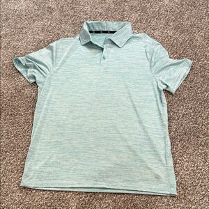 ZELOS Light Blue Athletic Polo Shirt for Men-Small